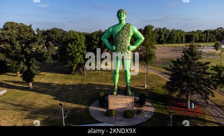 Statue du géant vert de Blue Earth, Minnesota, États-Unis Banque D'Images