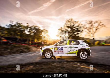 38 CONSTANTE Louis, TOPPI Anthony, Peugeot 208 Rally4, action au cours du Rallye du Var 2022, 9th tour du Championnat de France des Rallyes 2022, de 24 novembre au 27, 2022 à Sainte-Maxime, France - photo Bastien Roux / DPPI Banque D'Images