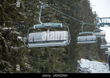 station de ski jasna télésiège Slovaquie montagnes tatra Banque D'Images