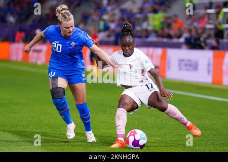 ROTHERHAM, ROYAUME-UNI - JUILLET 18 : lors du match EURO 2022 des femmes de l'UEFA entre l'Islande et la France au stade de New York sur 18 juillet 2022 à Rotherham, Royaume-Uni (photo de Joris Verwijst/Orange Pictures) Banque D'Images