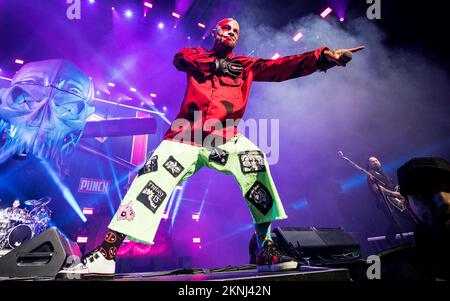 Ivan Moody de Five Finger Death Punch en direct sur scène Banque D'Images