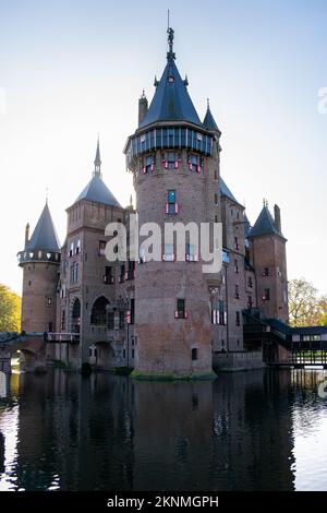 Vue panoramique sur le château de 'de Haar' près du village de Haarzuilens, près de la ville d'Utrecht, pays-Bas Banque D'Images