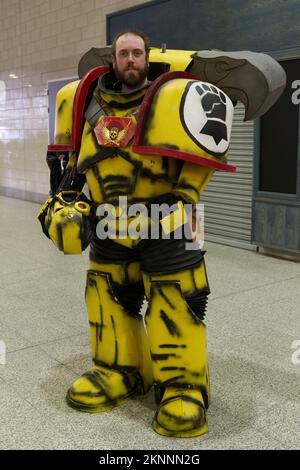 Warhammer 40k cosplay marin spatial au MCM Comic con à Londres Banque D'Images