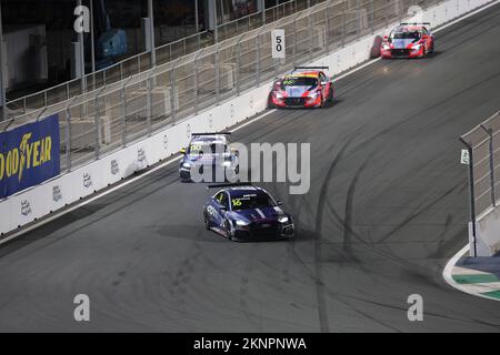 16 MAGNUS Gilles (bel), Comtoyou Team Audi Sport, Audi RS 3 LMS, action pendant la WTCR - course d'Arabie Saoudite 2022, 9th ronde de la FIA World Touring car Cup 2022, sur le circuit de Jeddah Corniche de 25 novembre à 27 à Jeddah, Arabie Saoudite - photo Grégory Lenormand / DPPI Banque D'Images