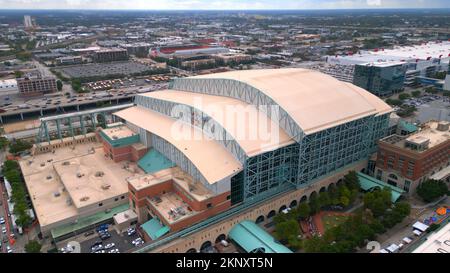 Minute Maid Park à Houston d'en haut - domicile des Houston Astros - HOUSTON, ÉTATS-UNIS - 01 NOVEMBRE 2022 Banque D'Images