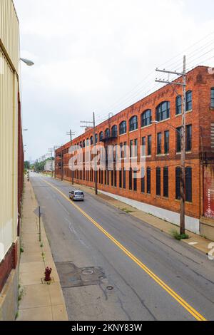 L'usine Ford Piquette 'Model T' est située dans le quartier historique industriel de Piquette Avenue de Milwaukee Junction, Detroit, Michigan, États-Unis. Banque D'Images