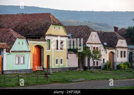 Viscri, charmant village saxon en Transylvanie, Roumanie Banque D'Images