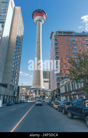 28 août 2022 - Calgary Alberta Canada - la tour de Calgary Banque D'Images