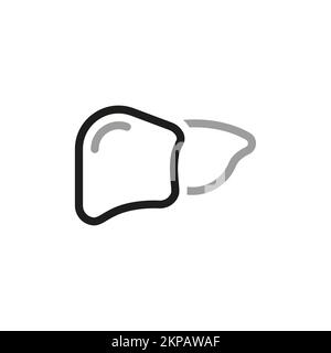 Icône simple de la ligne vectorielle liée à la médecine et à la santé. Contient une icône telle que foie. Des éléments de conception pour vos projets. Illustration de Vecteur