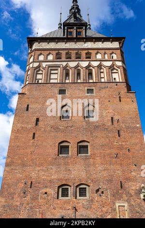 La tour de la prison de la vieille ville de Gdansk en Pologne. Contient un musée de l'ambre Banque D'Images