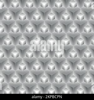 texture cubique sans couture - tons gris effet brillant Illustration de Vecteur