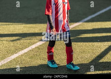 uniforme de match de football de la ligue des enfants de galice Banque D'Images