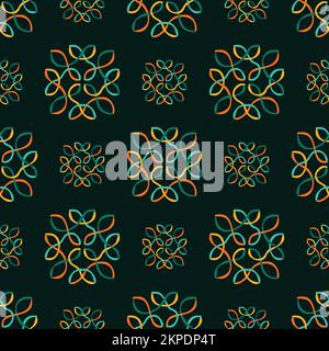 Motif fleuri vert abstrait sans couture Illustration de Vecteur