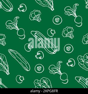 PALEO VERT alimentation saine alimentation faible carb alimentation bonne Nutrition repas de légumes sans couture motif dessin dessin animé dessin vectoriel Illustration ensemble pour l'impression Illustration de Vecteur