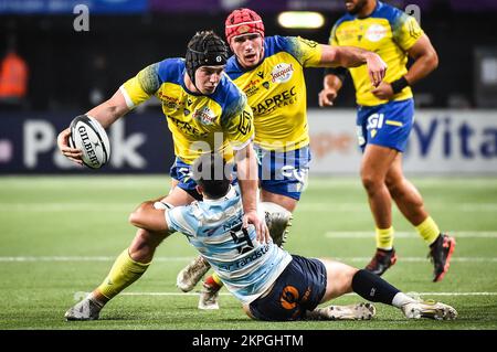 Thibaud LANEN de Clermont et Killian TIXERONT de Clermont lors du championnat français Top 14 des matches de rugby entre Racing 92 et ASM Clermont Auvergne sur 27 novembre 2022 à Paris la Defense Arena de Nanterre, France - photo Matthieu Mirville / DPPI Banque D'Images