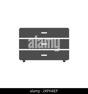 commode silhouette vecteur icône isolée sur blanc Illustration de Vecteur
