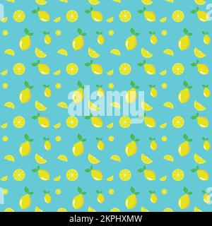 Dessin en papier de citrons pour la conception d'impression. texture moderne jaune. Arrière-plan moderne de couleur abstraite. Imprimé exotique. Motif sans coutures pour les aliments. Illustration de Vecteur