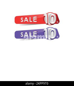 Un vecteur de vente 10 pour cent logos sur un fond blanc Illustration de Vecteur