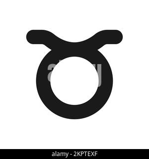 Icône de glyphe noir Taurus Illustration de Vecteur