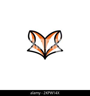 Logo Fox Vector Design. Icône Fox Head Illustration de Vecteur