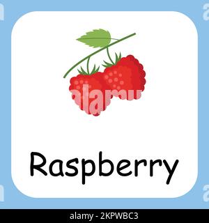 Raspberry clip Art, Illustration pour enfants, dessin animé fruit illustration Illustration de Vecteur