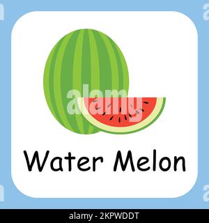 Water Melon clip Art, Illustration pour les enfants, Cartoon fruits Illustration Illustration de Vecteur