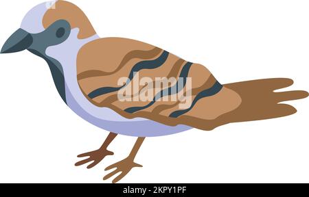 Icône d'arrosage vecteur isométrique. Sprite d'oiseau. Mignon petit Illustration de Vecteur