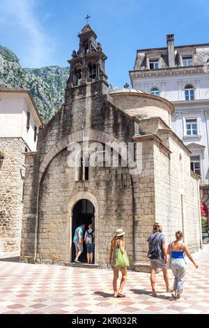 Église de St Luke, Trg SV.Luke, Stari grad, vieille ville, Kotor, Dalmatie, Monténégro Banque D'Images