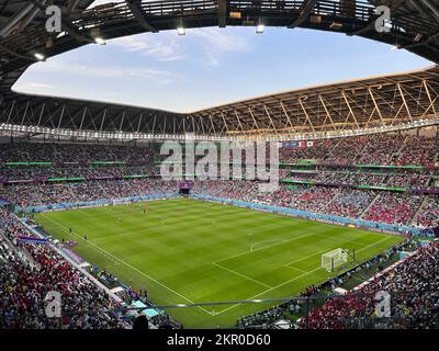 Vue intérieure du stade Education City, un lieu de la coupe du monde de la FIFA, Qatar 2022, à Doha. Ville de l'éducation Banque D'Images