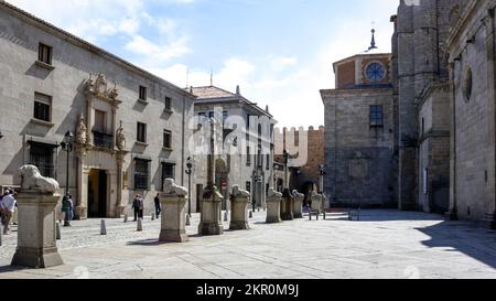 Vue depuis la vieille ville d'Ávila en Espagne Banque D'Images