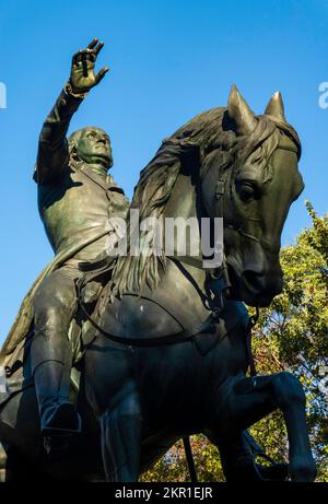 Le général George Washington on Horseback Statue est situé à Union Square Park, New York 2022 Banque D'Images