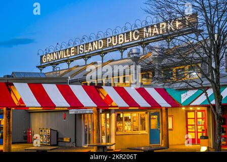 Marché public de Granville Island, Vancouver, British Columbia, Canada Banque D'Images