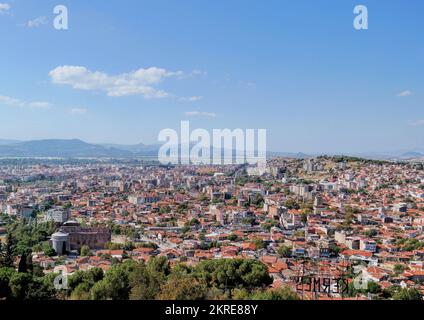 Bergama, Turquie, septembre 2018 : Bergama Cityscape de l'Acropole de Pergame, patrimoine mondial de l'UNESCO Banque D'Images