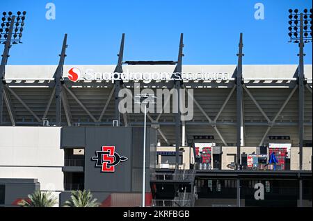 Vue générale du stade Snapdragon, stade de l'équipe de football de l'Université d'État de San Diego et de l'équipe du FC NWSL de San Diego Wave, le lundi 24 octobre 2 Banque D'Images