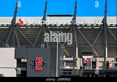 Vue générale du stade Snapdragon, stade de l'équipe de football de l'Université d'État de San Diego et de l'équipe du FC NWSL de San Diego Wave, le lundi 24 octobre 2 Banque D'Images