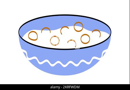 Icône de porridge de lait Illustration de Vecteur