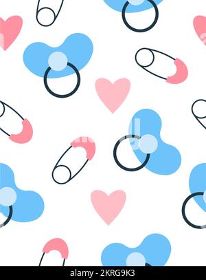 Tétine pour bébé sans coutures Illustration de Vecteur