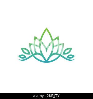 Illustration de la fleur magique de lotus. Logo fleur de Lotus Illustration de Vecteur