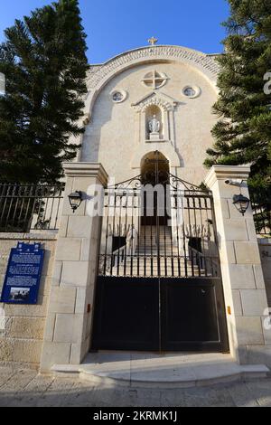 Chapelle Saint-Vincent-de-Paul sur l'avenue Alrov Mamilla à Jérusalem, Israël. Banque D'Images