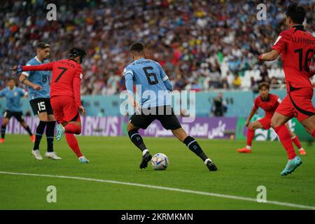 Doha, Qatar. 24 novembre 2022. Coupe du monde de la FIFA. Uruguay contre Corée Banque D'Images