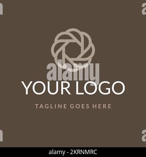 Illustration d'une fleur de logo ornemental Illustration de Vecteur