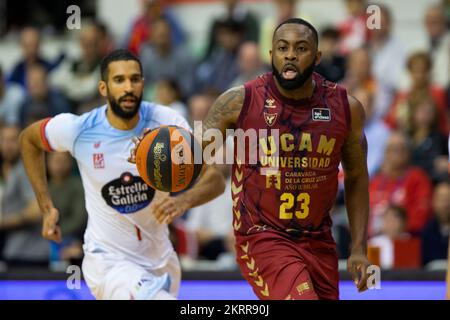 James Anderson, UCAM Murcia CB contre Mombus Obradoiro, ACB, Liga Endesa de basket, Basketball première division, ligue régulière, jour 9, Palacio de los Depor Banque D'Images