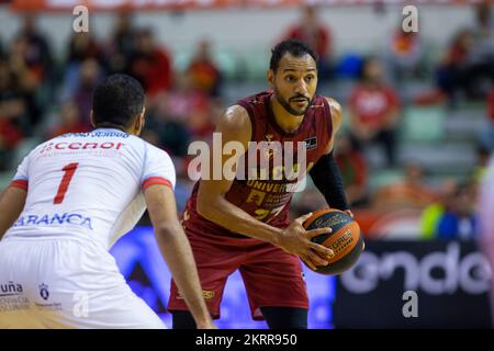 Sadiel Rojas, UCAM Murcia CB contre Mombus Obradoiro, ACB, Liga Endesa de basket, Basketball première division, ligue régulière, jour 9, Palacio de los Deporte Banque D'Images