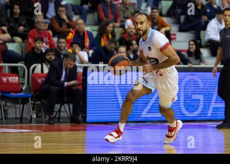 Phil Scrubb, UCAM Murcia CB vs Mombus Obradoiro, ACB, Liga Endesa de basket, Basketball première division, ligue régulière, jour 9, Palacio de los Deportes Banque D'Images