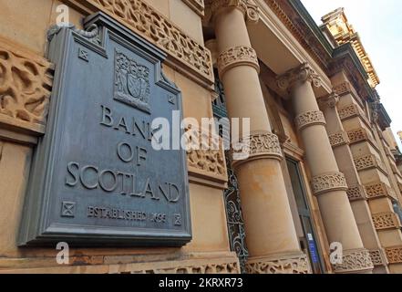 Bank of Scotland, Banca na h-Alba, siège social 1695, au centre-ville de Mound Edinburgh, Écosse, Royaume-Uni, EH1 1YZ Banque D'Images