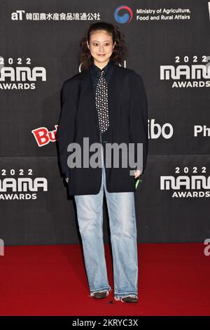 Osaka, Japon. 29th novembre 2022. L'actrice japonaise Mio Imada assiste à un événement de tapis rouge de la MAMA 2022 (Mnet Asian Music Awards) à Osaka, Japon, mardi, 29 novembre 2022. Photo par Keizo Mori/UPI crédit: UPI/Alay Live News Banque D'Images