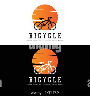 Logo de vélo, vecteur de véhicule décontracté, conception adaptée aux magasins de vélo, aux agences de sport, aux vélos de montagne et aux vélos pour enfants Illustration de Vecteur