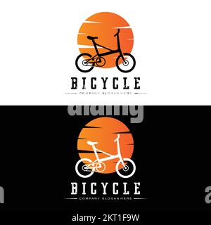 Logo de vélo, vecteur de véhicule décontracté, conception adaptée aux magasins de vélo, aux agences de sport, aux vélos de montagne et aux vélos pour enfants Illustration de Vecteur