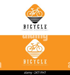 Logo de vélo, vecteur de véhicule décontracté, conception adaptée aux magasins de vélo, aux agences de sport, aux vélos de montagne et aux vélos pour enfants Illustration de Vecteur