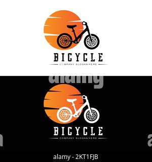 Logo de vélo, vecteur de véhicule décontracté, conception adaptée aux magasins de vélo, aux agences de sport, aux vélos de montagne et aux vélos pour enfants Illustration de Vecteur